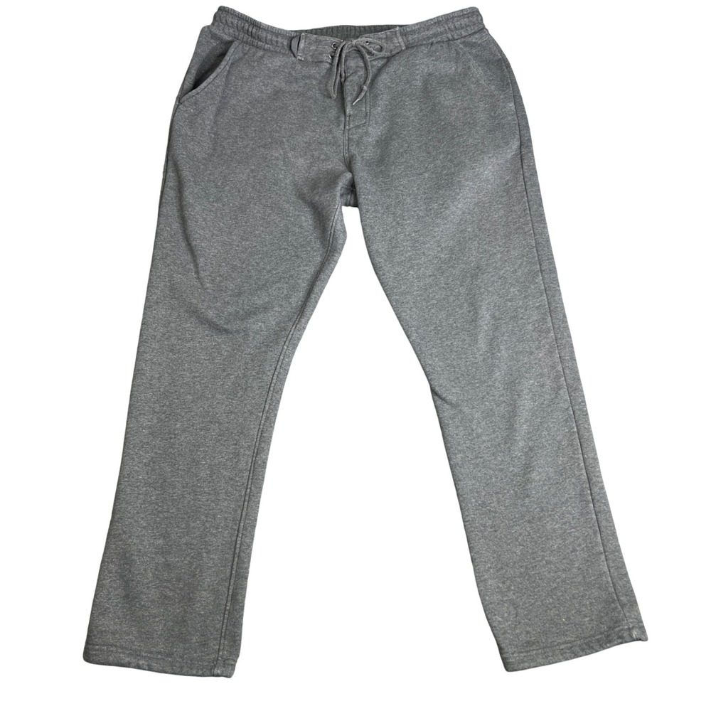 Marsh Wear Mens XL Gray Fleece Lined Sweatpants Bungee Hem Drawstring Joggers